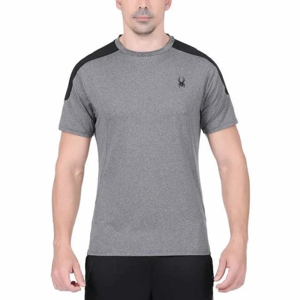 NWT Spyder Men's Active short Sleeve Tee T-Shirt ProWeb in gray